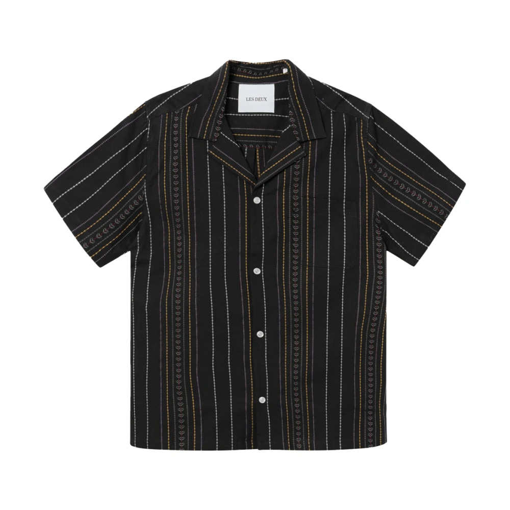 Les Deux Vintage broderad Leo skjorta Black, Herr