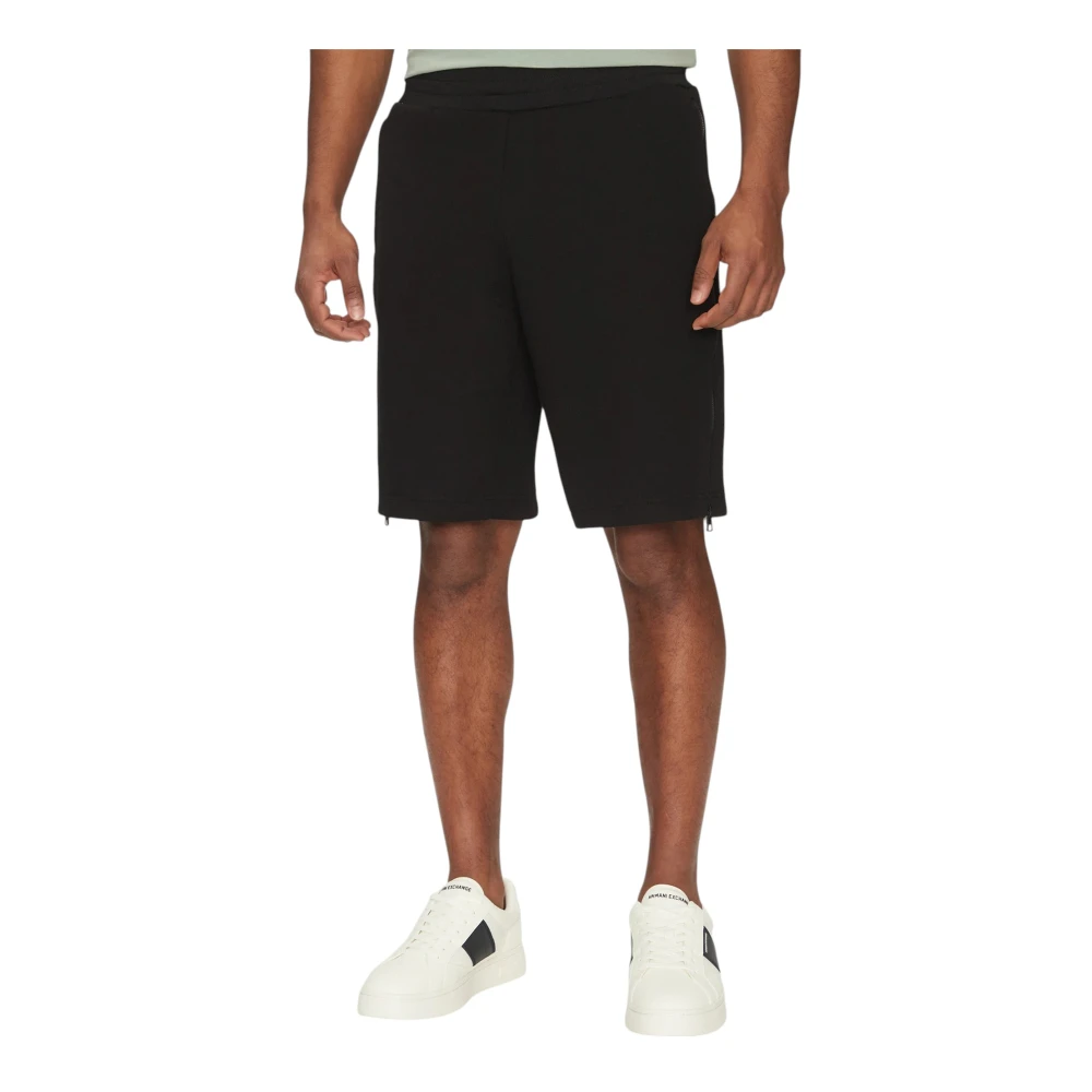 Emporio Armani Black Casual Shorts, Male, 3XL, Bermuda