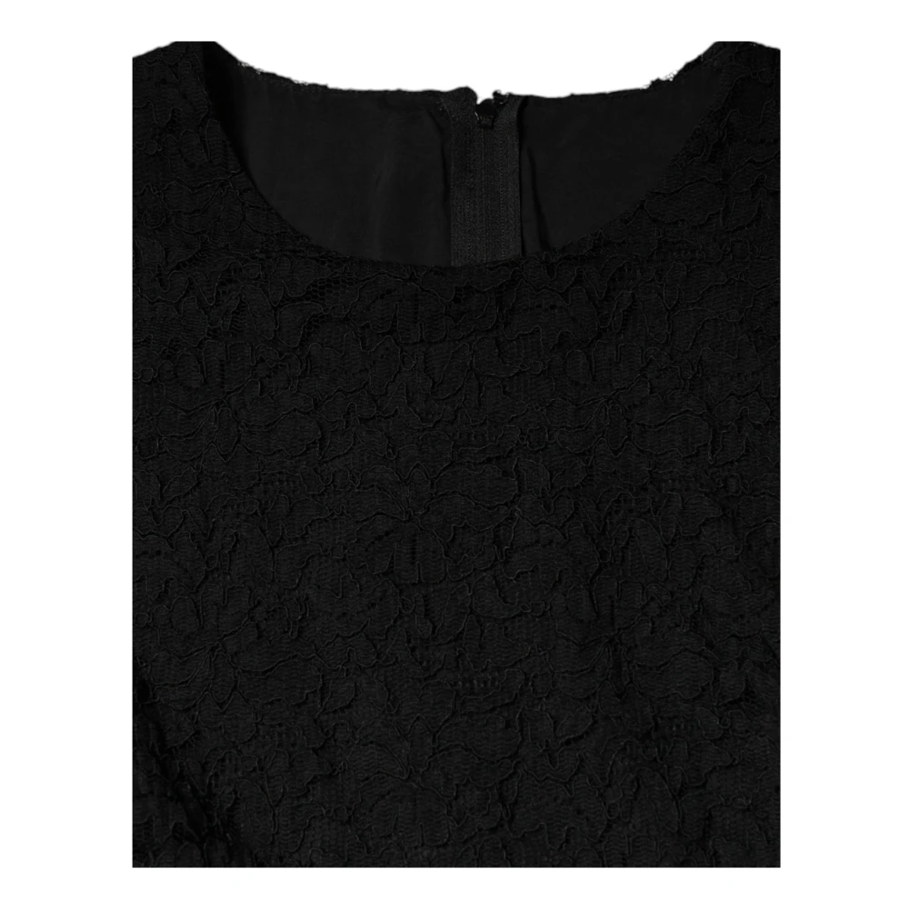 Dolce & Gabbana Zwarte Sheath Jurk met Ritssluiting Black Dames