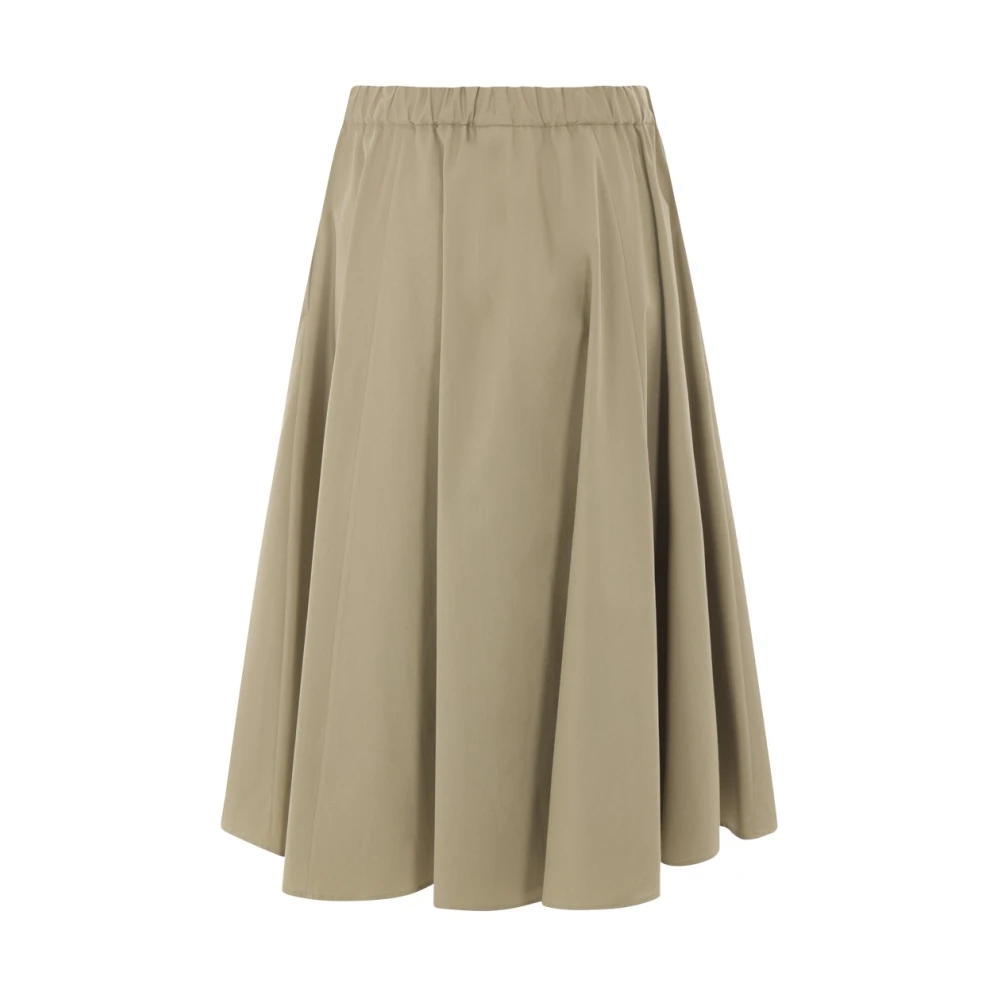 Aspesi Lichte Khaki Katoenen Rok Beige Dames