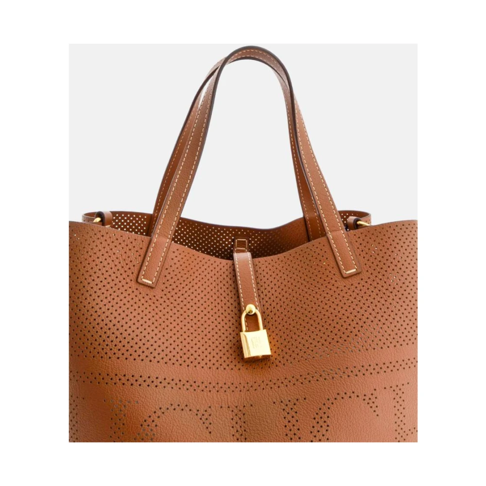 Carolina Herrera Geperforeerde Matryoshka Locked Handtas Brown Dames