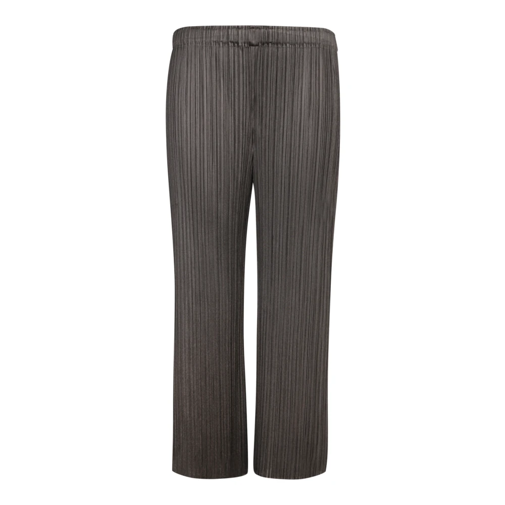 Issey Miyake Geplooide hoge taille houtskoolbroek Black Dames
