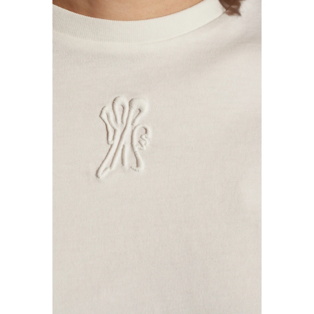 Moncler T-shirt met logo White Dames