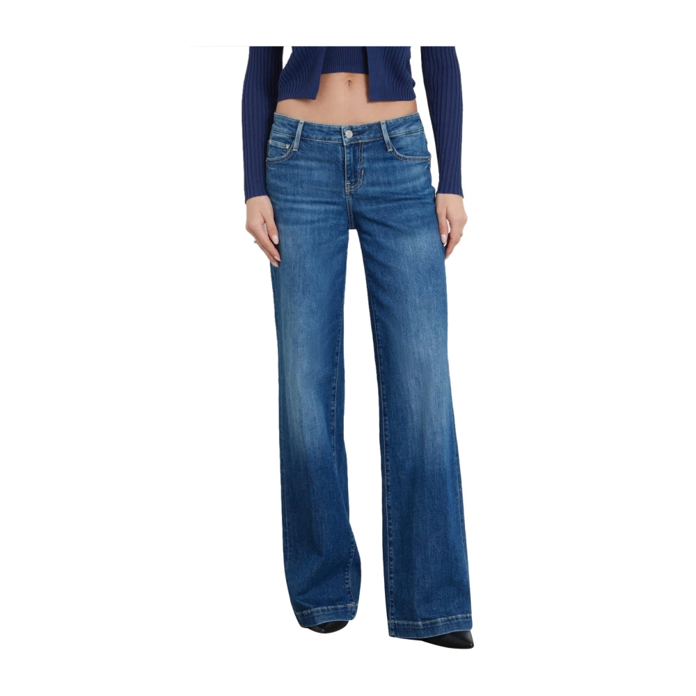 Guess Wijde Pijp Palazzo Jeans Blue Dames