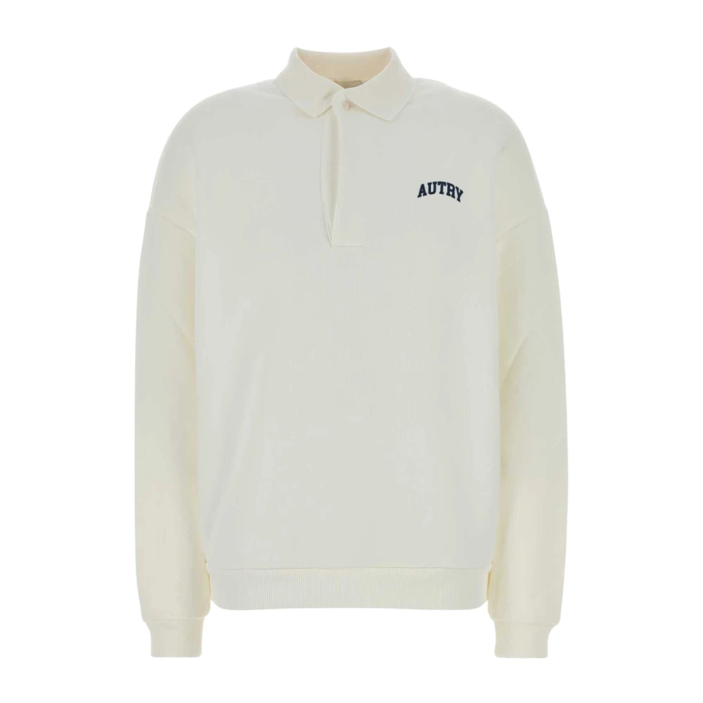 Autry Women's White Sweatshirts, M, Polo Collar Sweatshirt