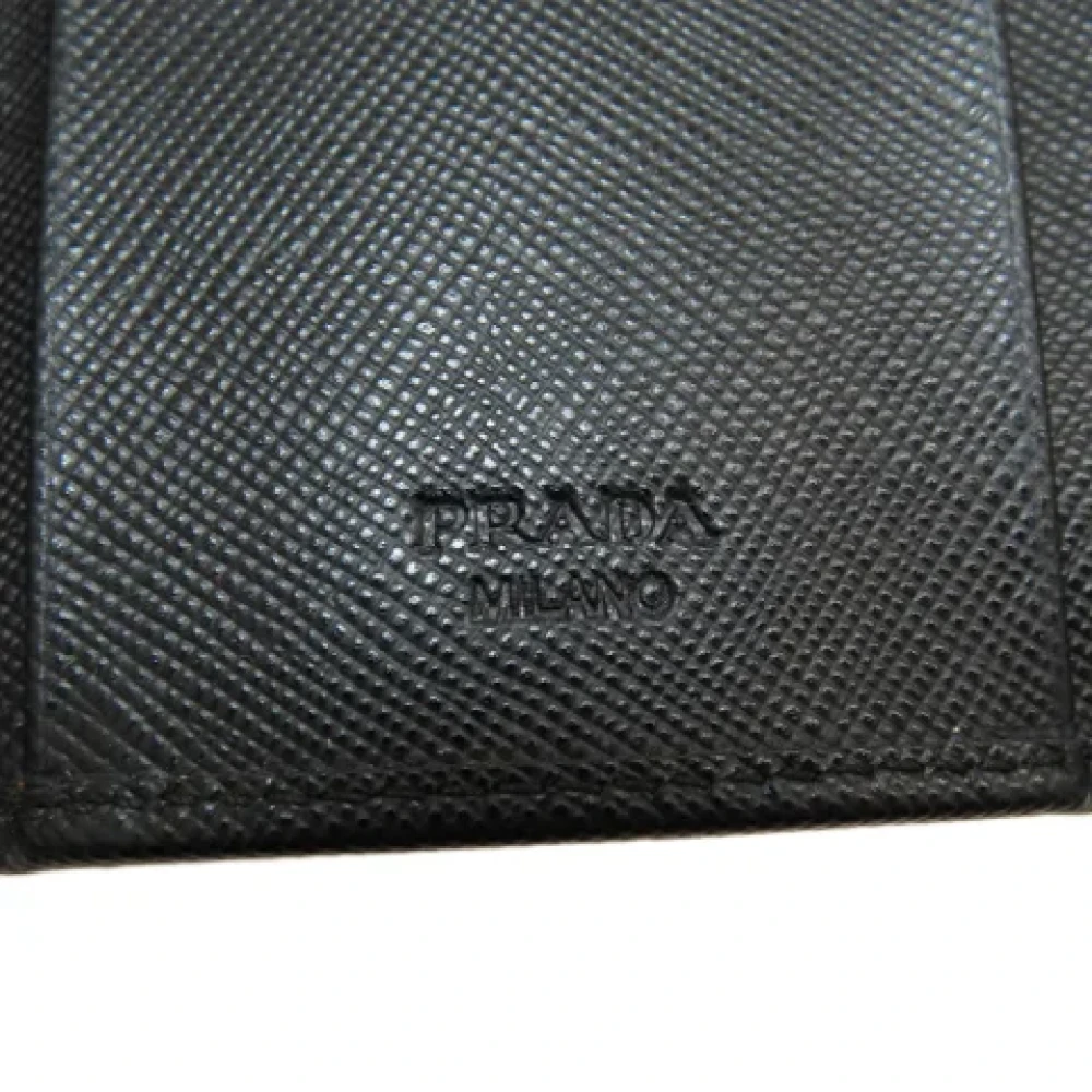 Prada Vintage Pre-owned Leather key-holders Black Dames