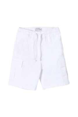 white-drawstring-cargo-shorts-for-kids
