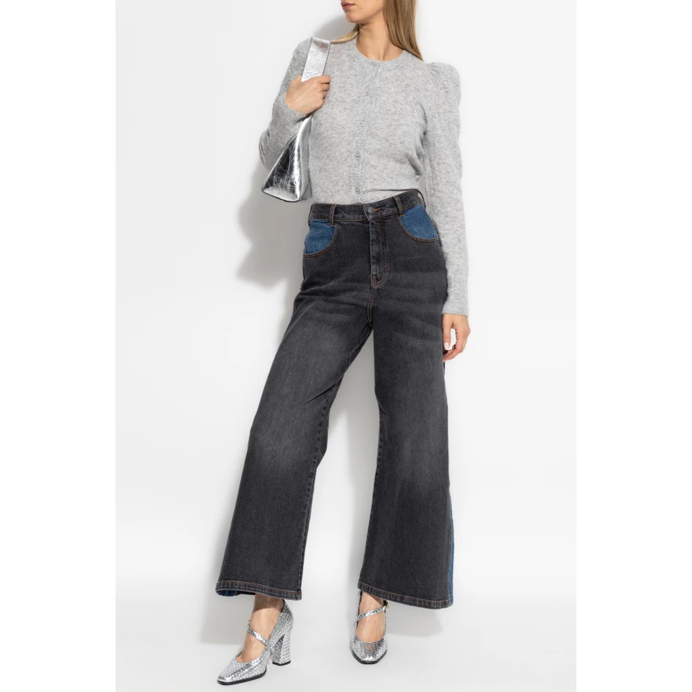 Munthe Cardigan met wollen afwerking Gray Dames