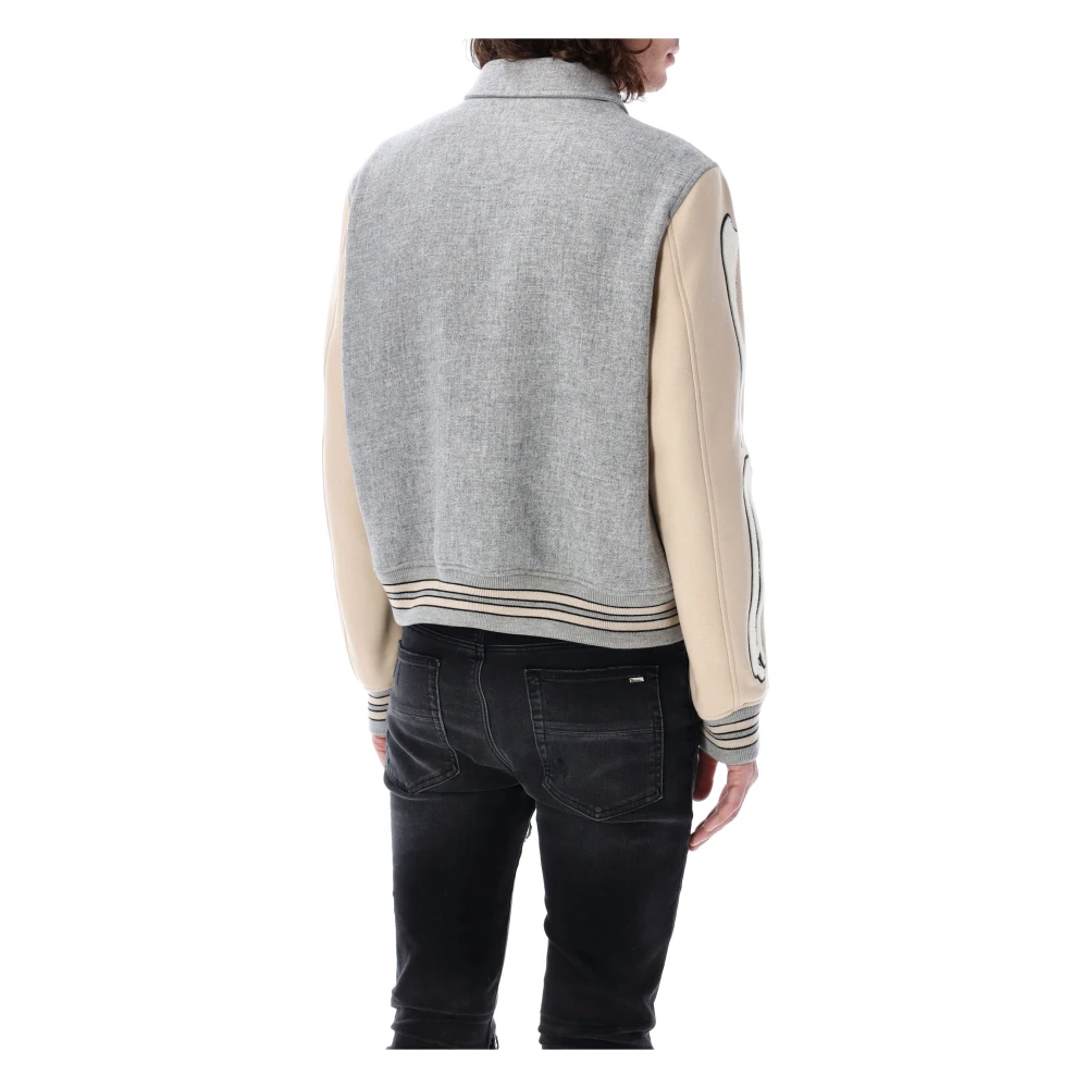 Amiri Bones Wol Blend Jas Gray Heren