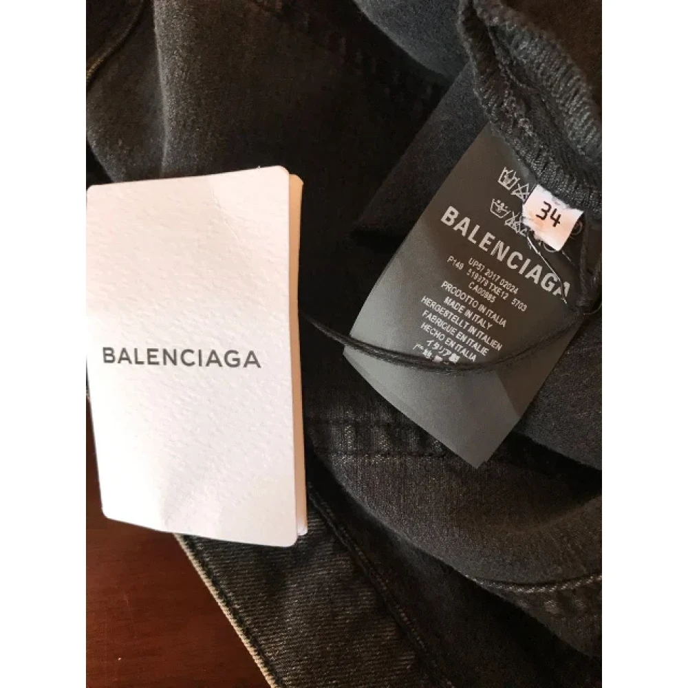 Balenciaga Vintage Pre-owned Cotton jeans Gray Dames