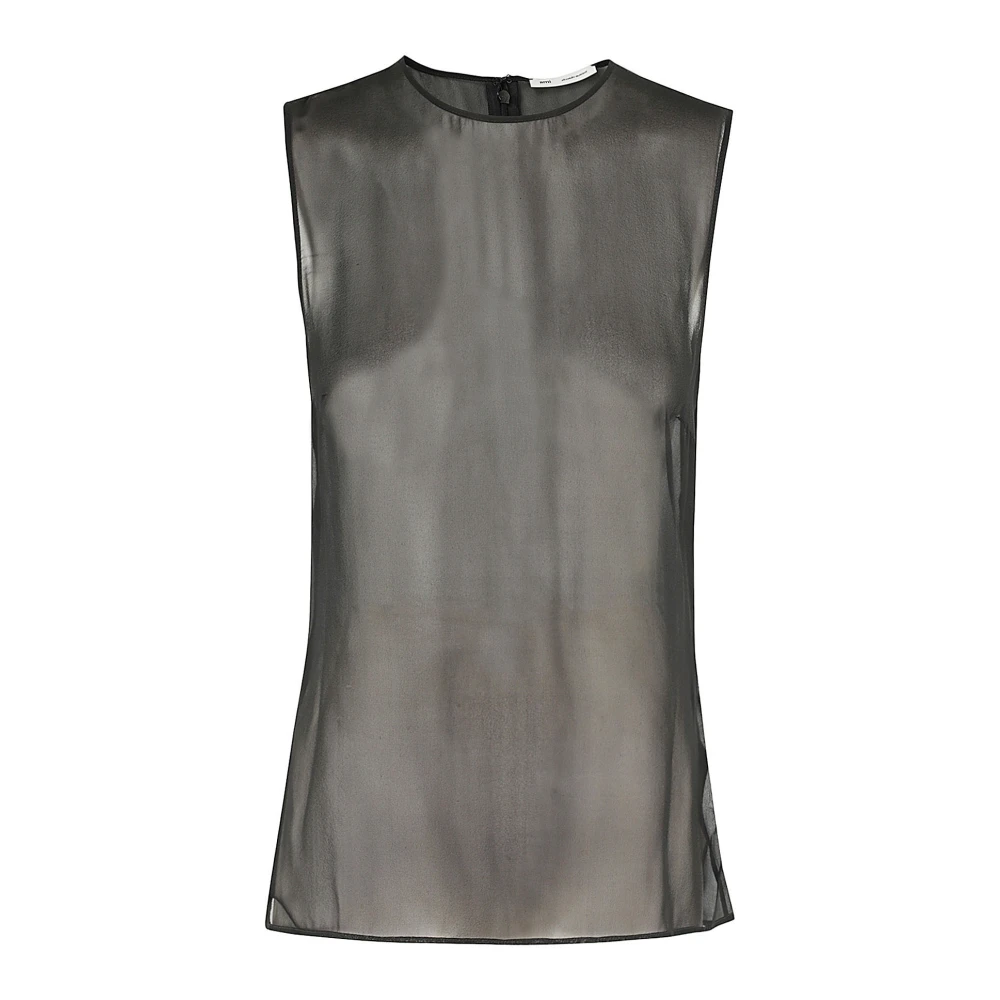 Ami Paris Eenvoudige Tanktop Black Dames