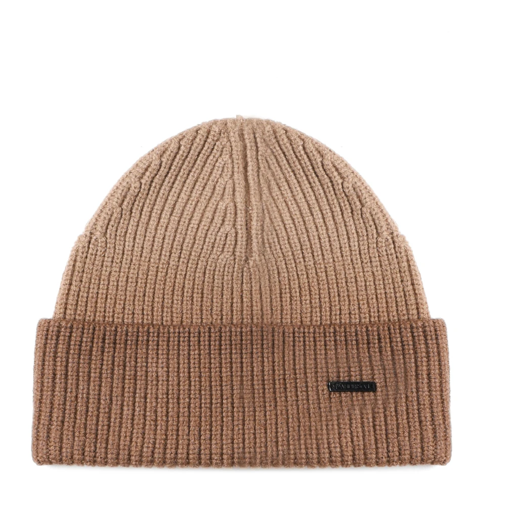 JW Anderson Gradient Beanie met Logo Plaque Brown Heren