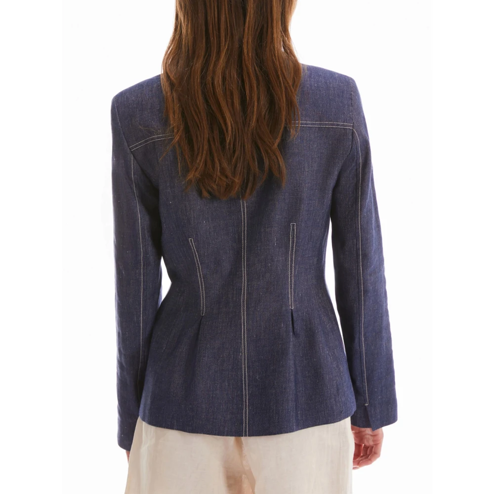 Pennyblack Denim Blazer Set voor Vrouwen Blue Dames