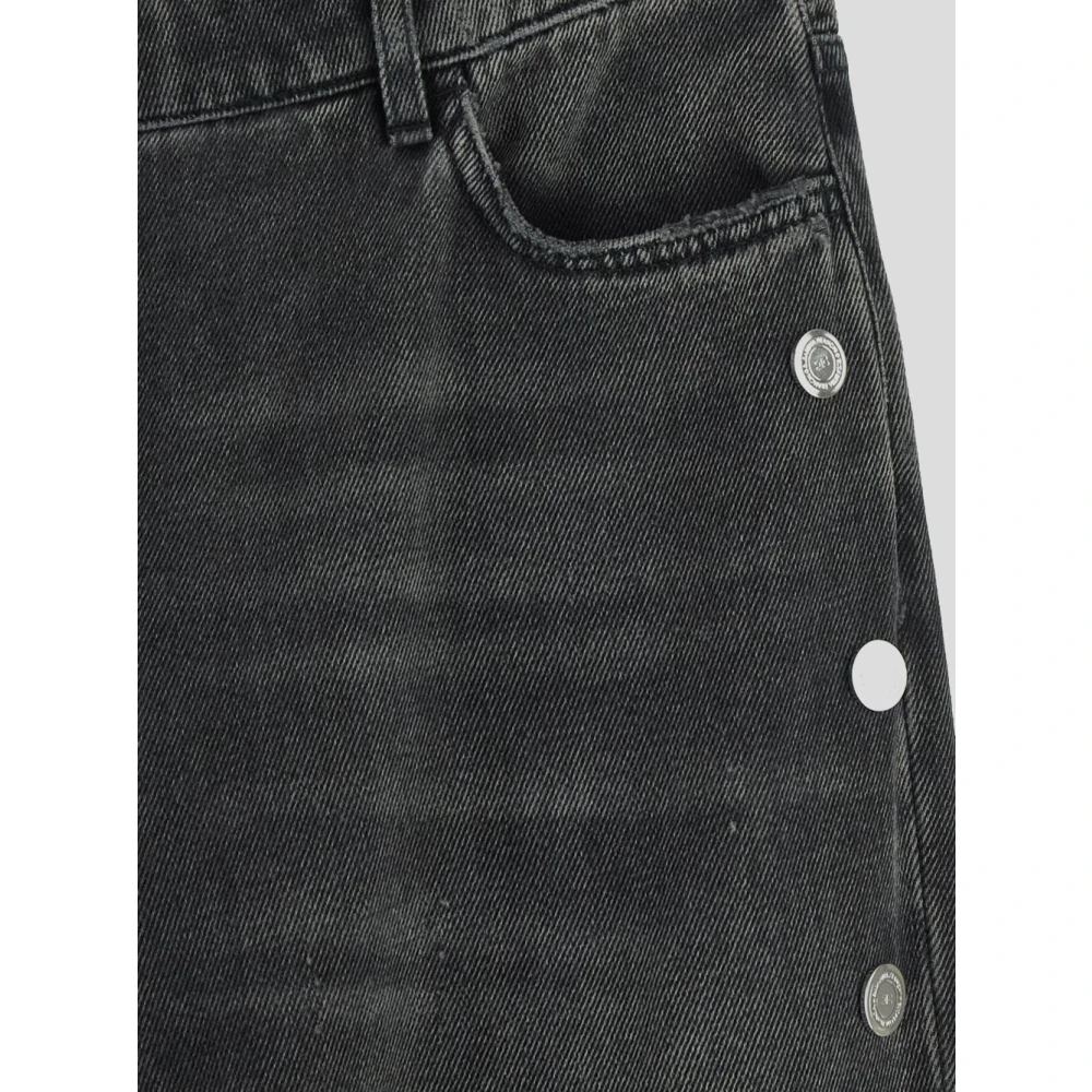 Elisabetta Franchi Katoenen Denim Broek Black Dames