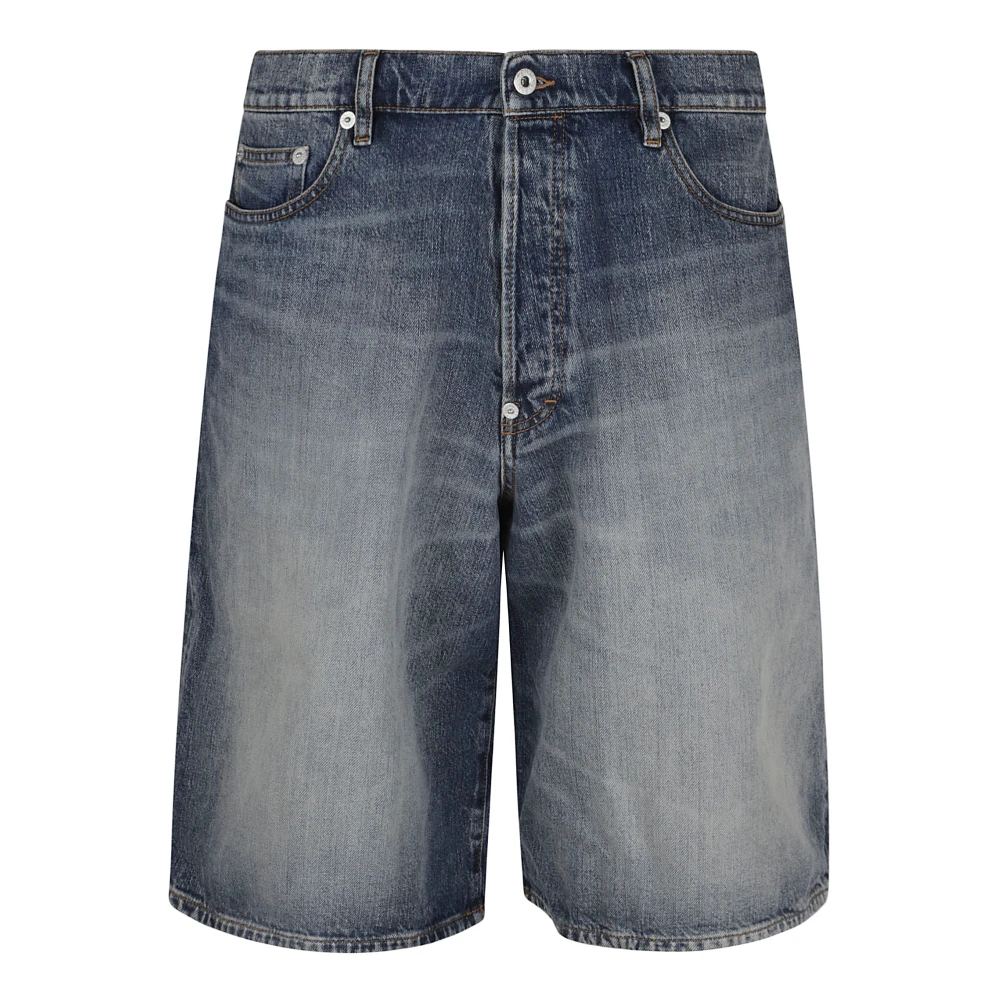 Kenzo Denim shorts met vintage effect Blue Heren