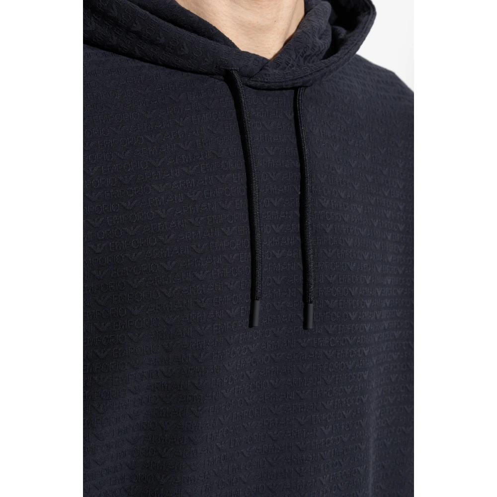 Emporio Armani Sweatshirt met logo Blue Heren