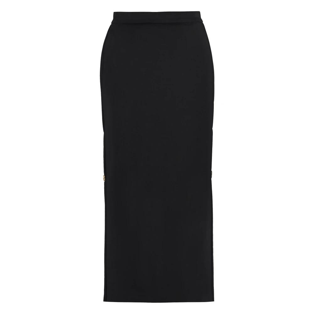 Pinko Midi rok met zijsplitten Black Dames