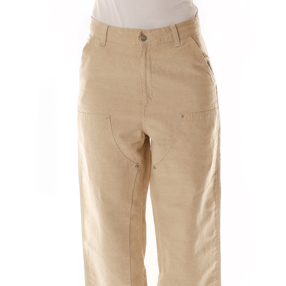 Carhartt WIP Dubbele Knie Cargo Broek Beige Dames