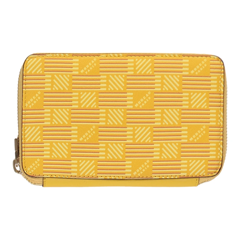 Moreau Paris Korrelig Leren Ritsportemonnee Yellow Dames