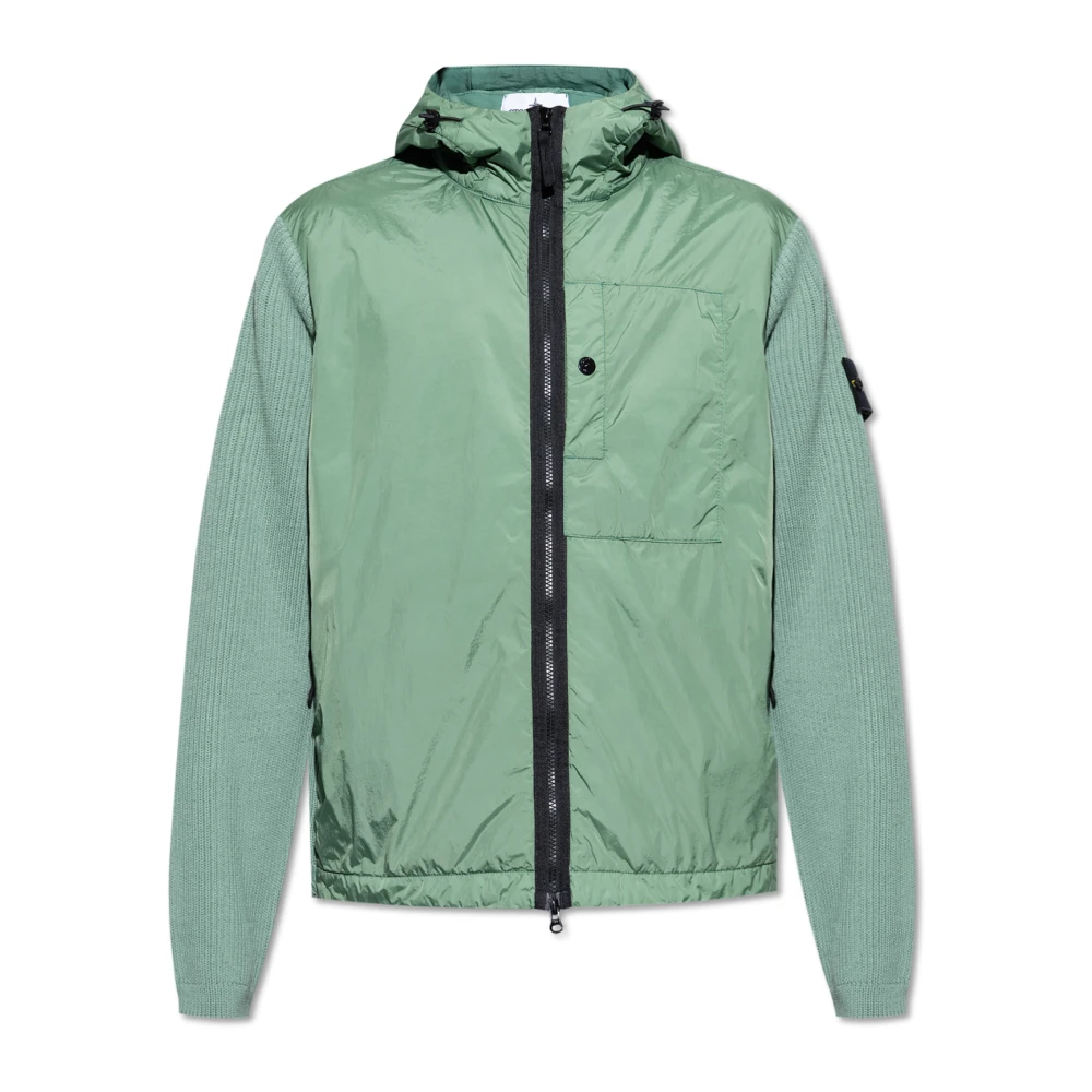 Stone Island Jas gemaakt van gecombineerde materialen Green Heren