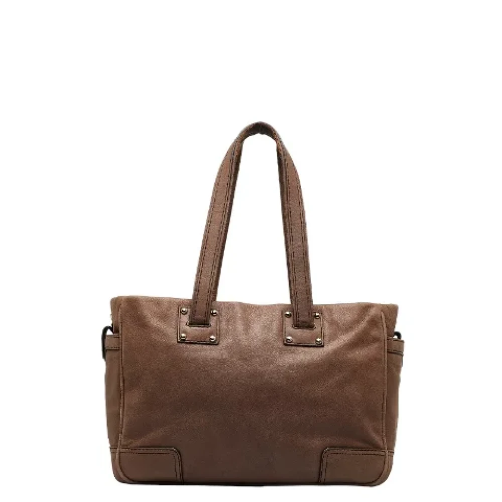 Loewe Pre-owned Leather handbags Brown Dames