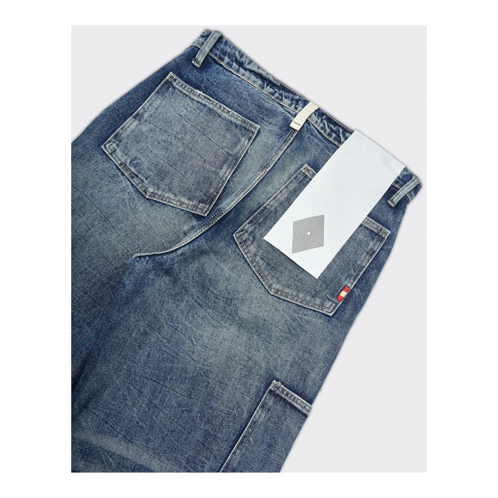 Amish Super Knee Denim Jeans in Blauw Blue Heren