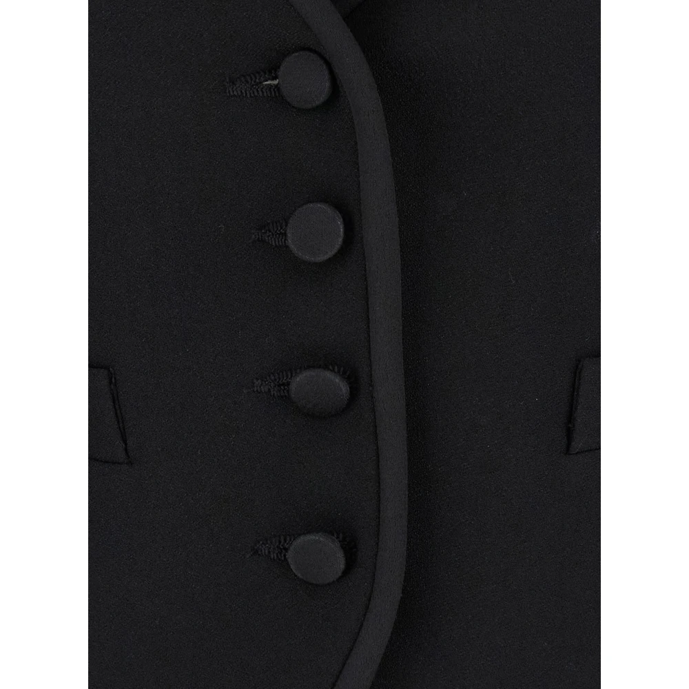 Plain Units Zwarte Smoking Gilet Jas Black Dames