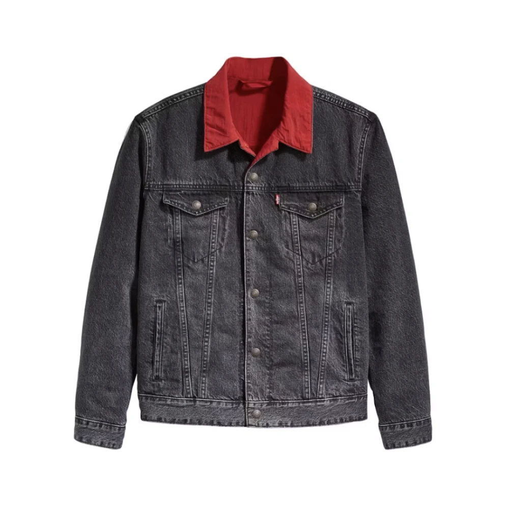 Jordan Omkeerbaar Truckerjack Zwart Rood Gray Heren