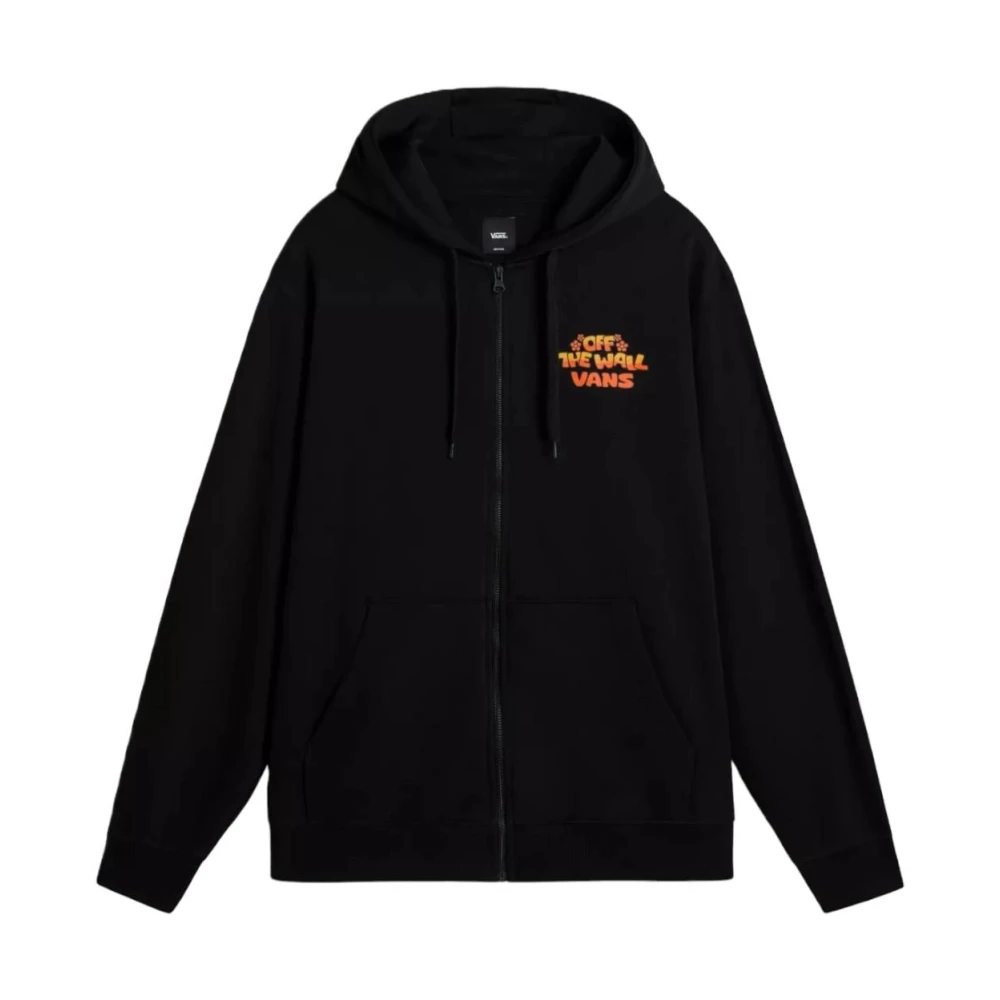 Vans Urban Hoodie met Rits en Logo Black Heren
