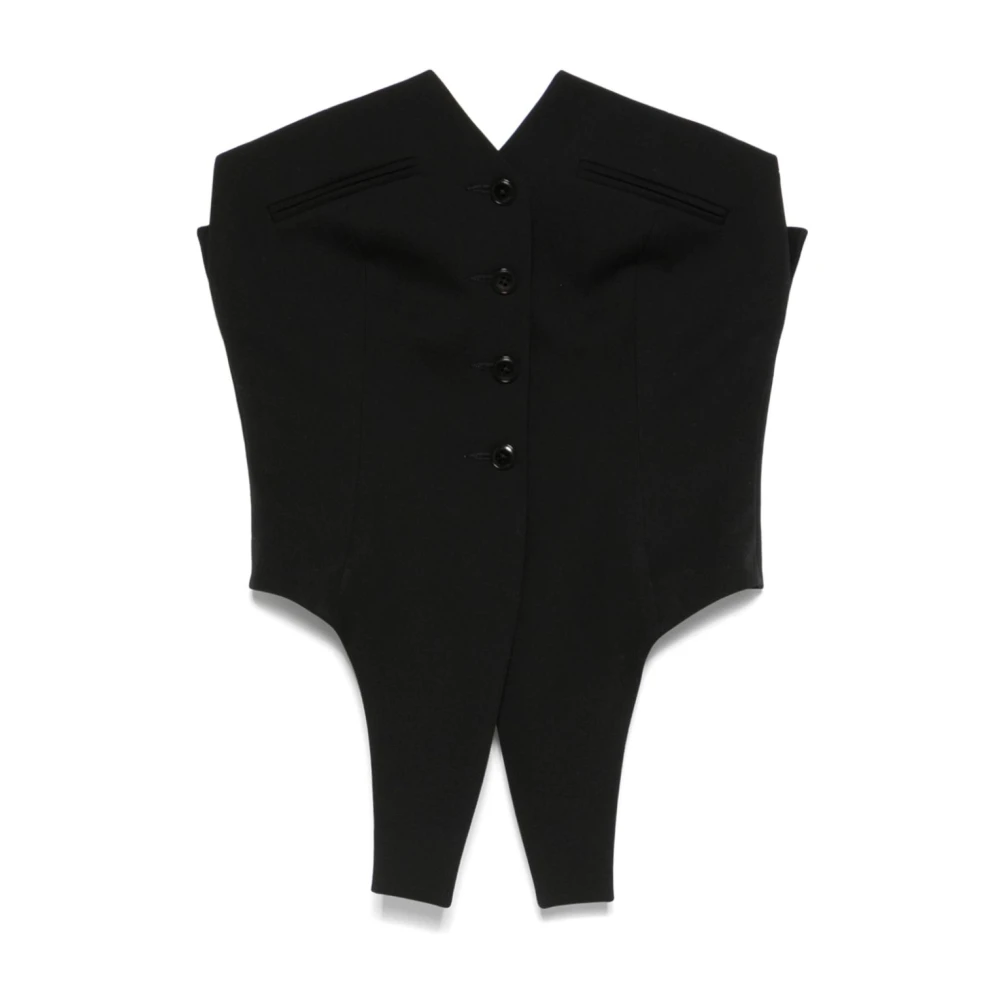 Alexander wang Zwarte Deconstructed Vest Top Black Dames
