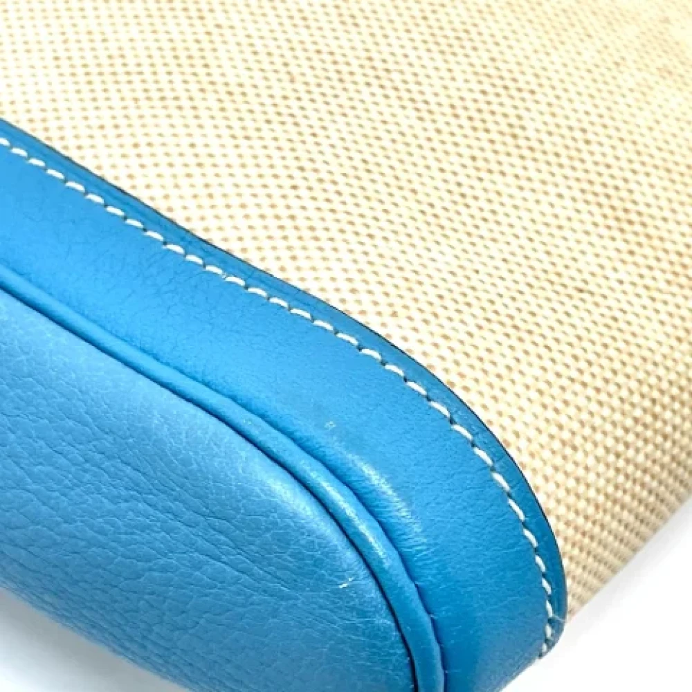 Hermès Vintage Pre-owned Fabric clutches Blue Dames