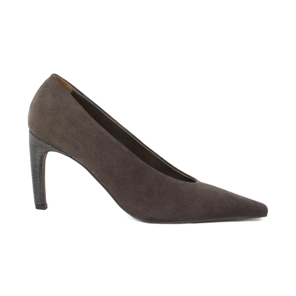 Brunello Cucinelli Women's Brown Elegant Leather Pumps