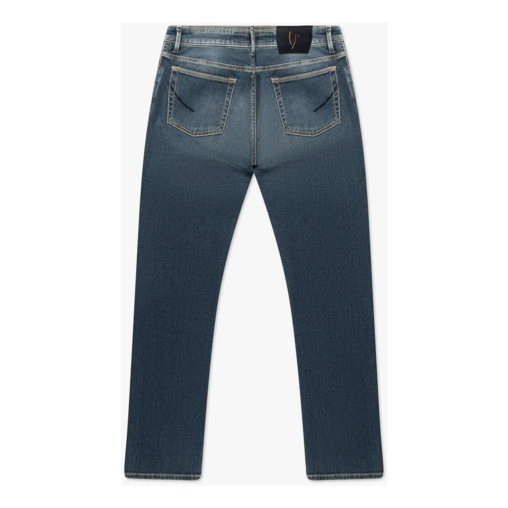 Hand Picked High-Waist Denim Jeans Blue Heren