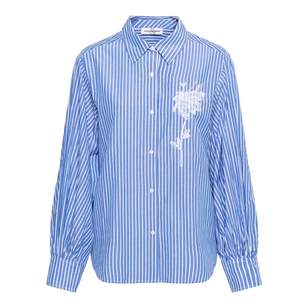 &Co Woman Overhemd met lange mouwen effen kleur Blue Dames