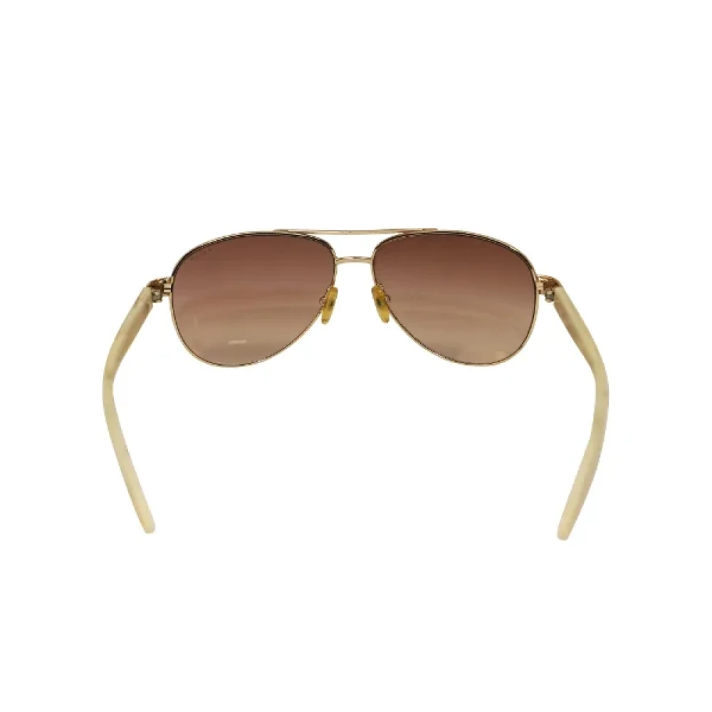 Ralph Lauren Pre-owned Metal sunglasses Yellow Dames