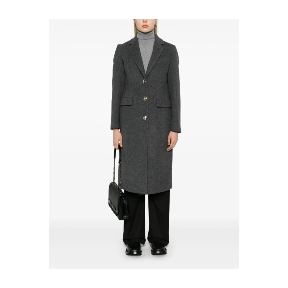 Liu Jo Grijze Wollen Overjas Gray Dames