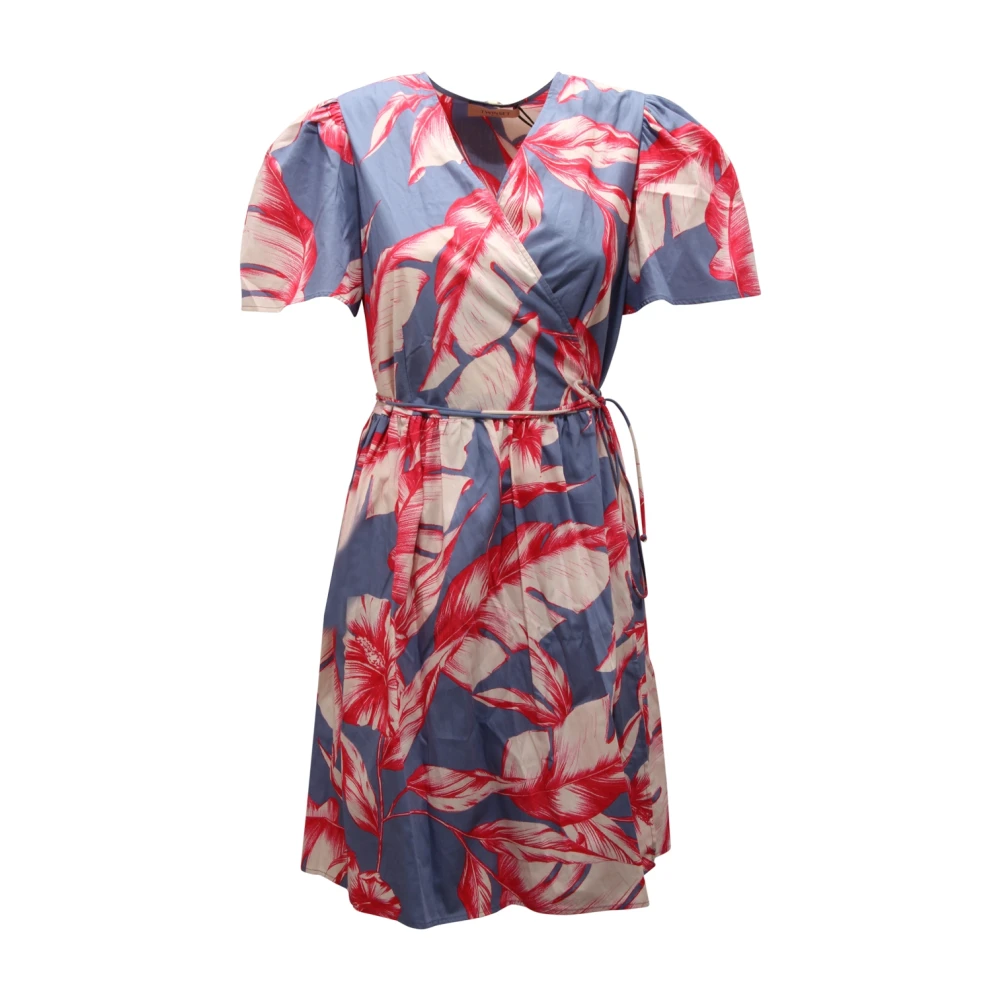Twinset Women's Multicolor Hibisc Dress Made In Italy - Short Dresses - M - Dresses