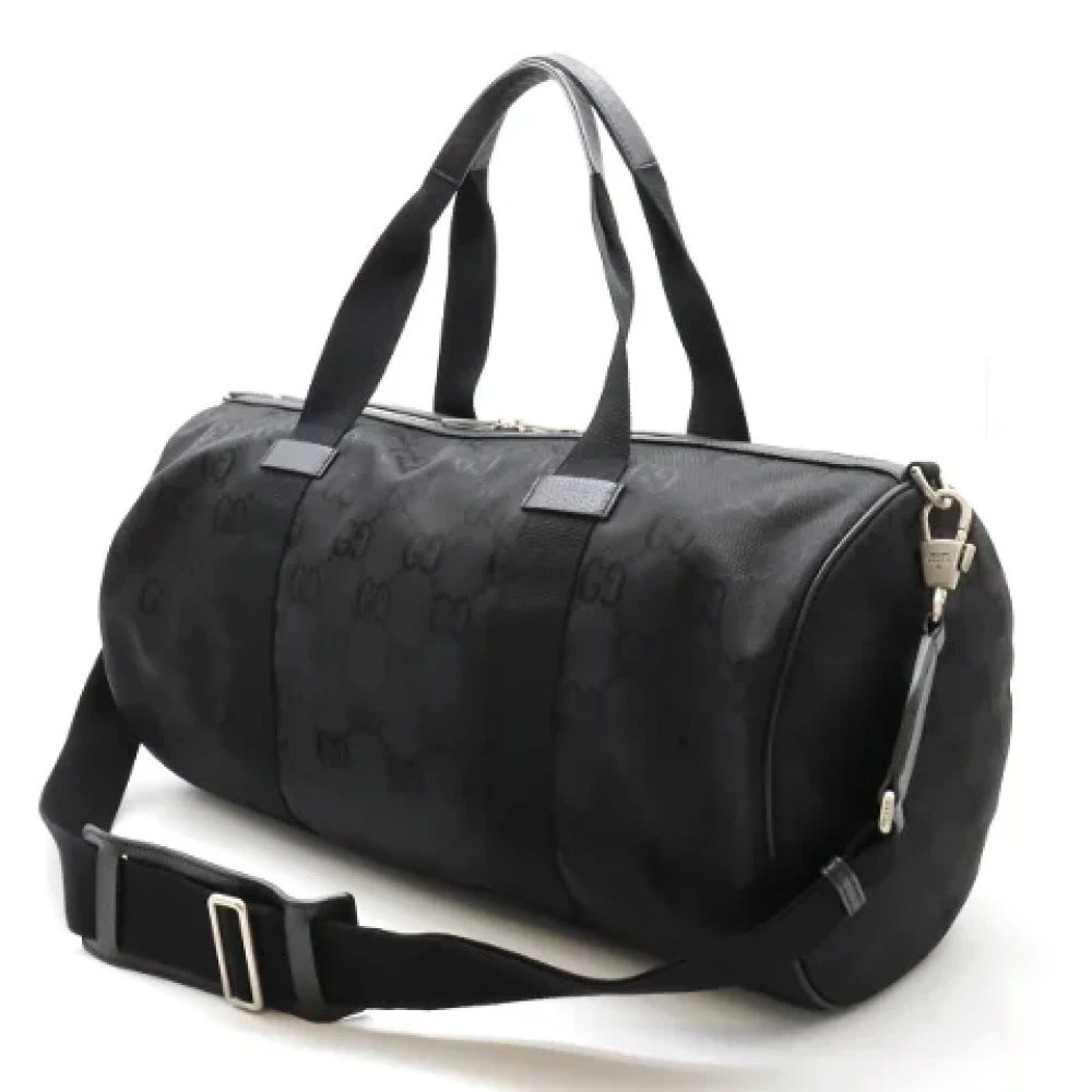 Gucci Vintage Pre-owned Canvas travel-bags Black Dames