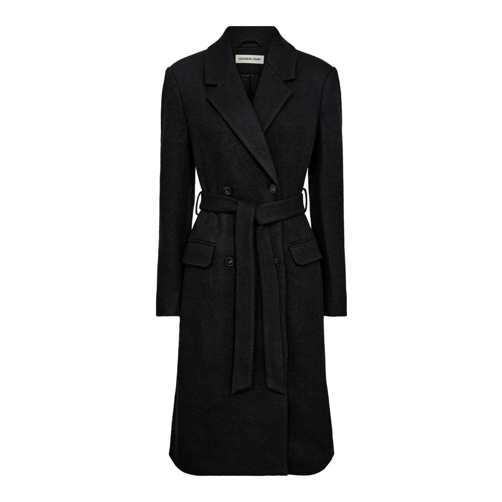 Designers Remix Agnes Dubbele Jas Black Dames