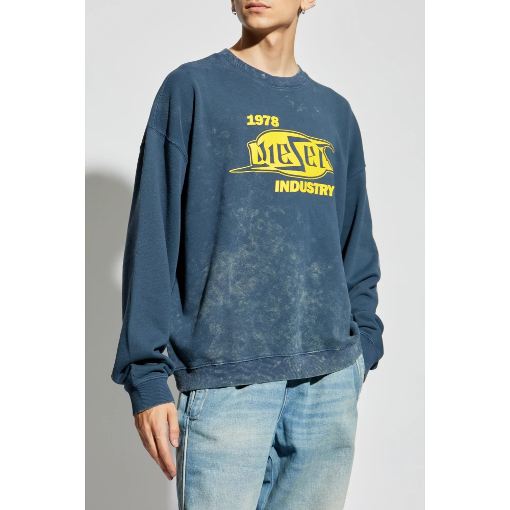 Diesel Sweatshirt S-Boxt-Q5 Blue Heren