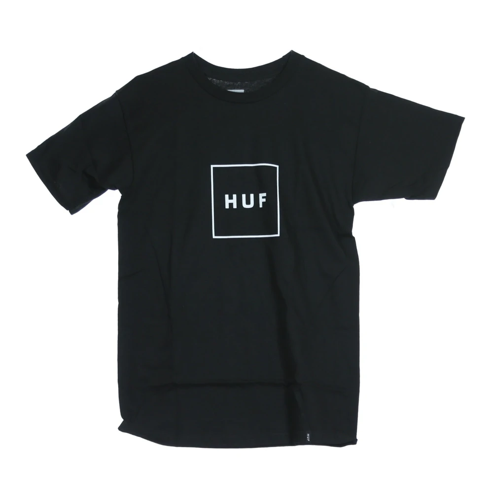 HUF Zwart Logo Heren T-shirt Korte Mouw Black Heren