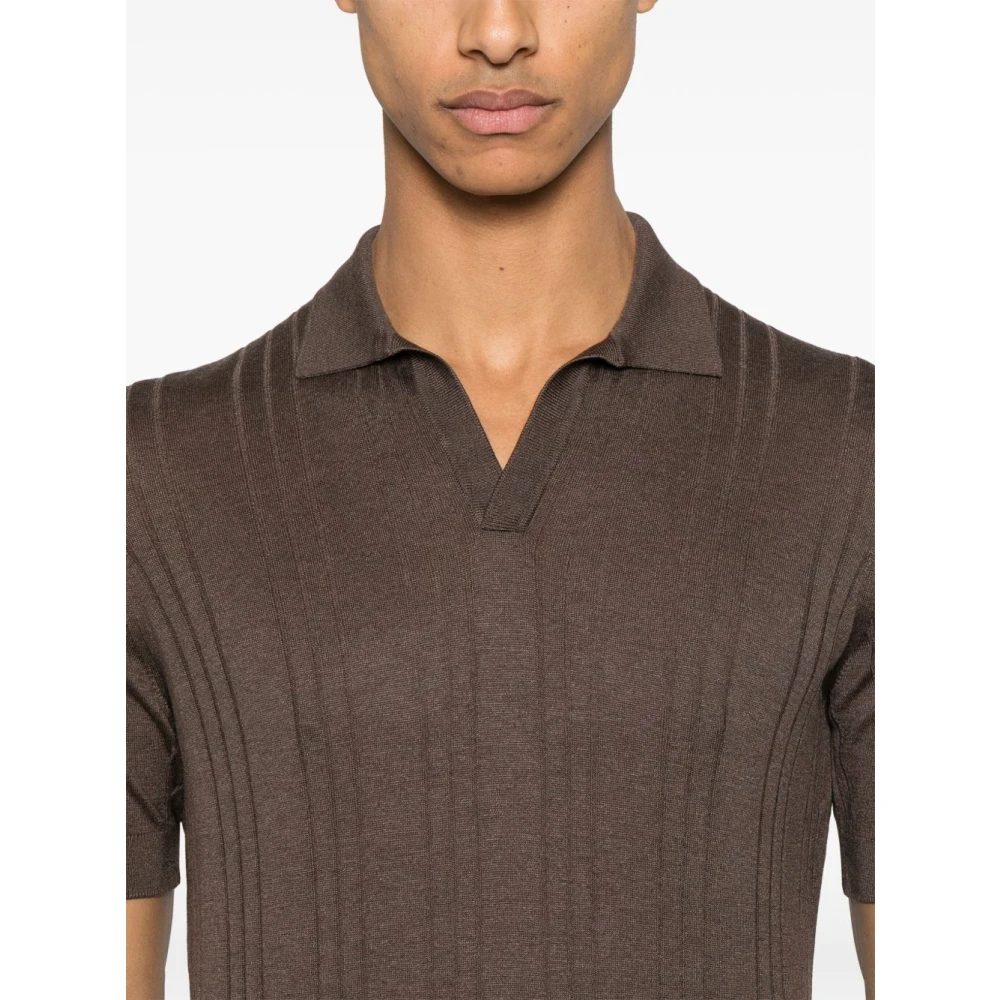 Tagliatore T-shirts en Polos Bruin Brown Heren