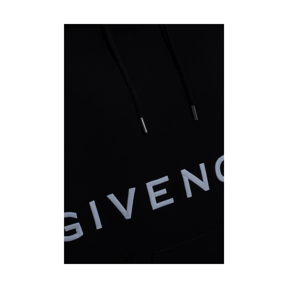 Givenchy 4G Embroidered Hoodie Black Heren