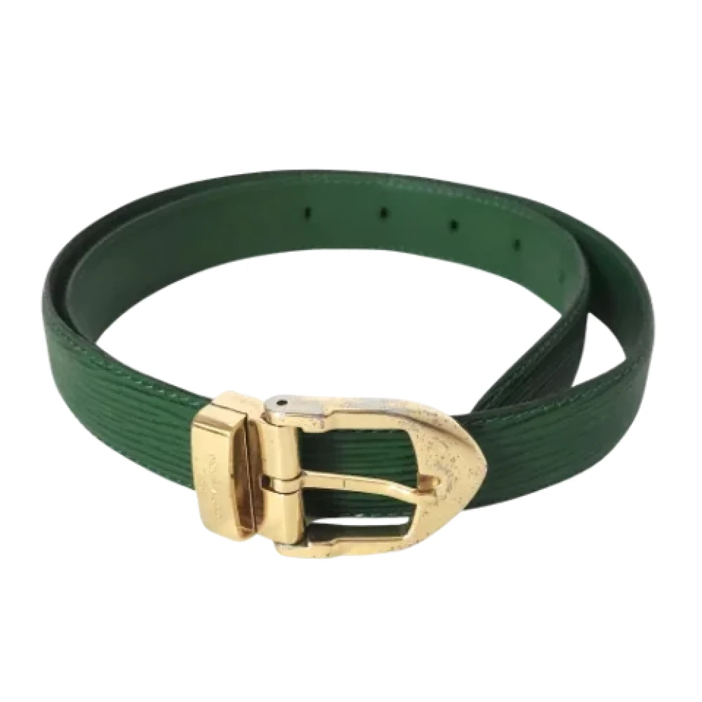 Louis Vuitton Vintage Pre-owned Leather belts Green Dames