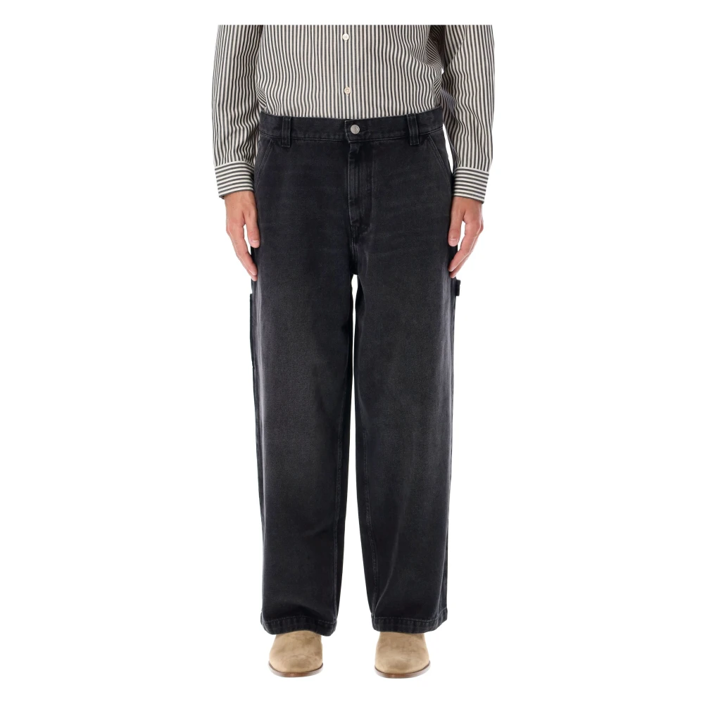 Isabel marant Jorama Jeans Zwart Denim Wide-Leg Black Heren