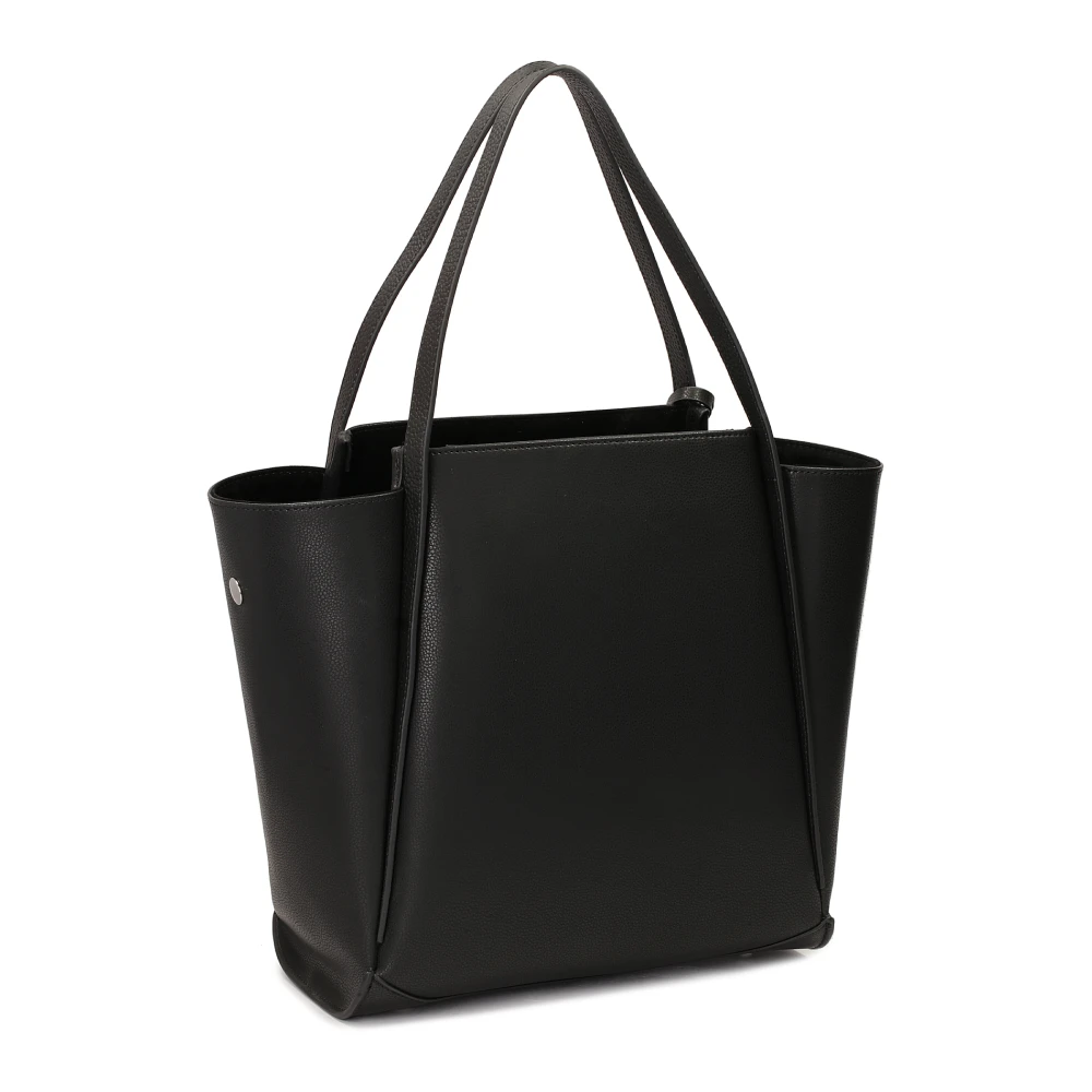 Kazar Comfortabele zwarte leren handtas met ruim interieur Black Dames