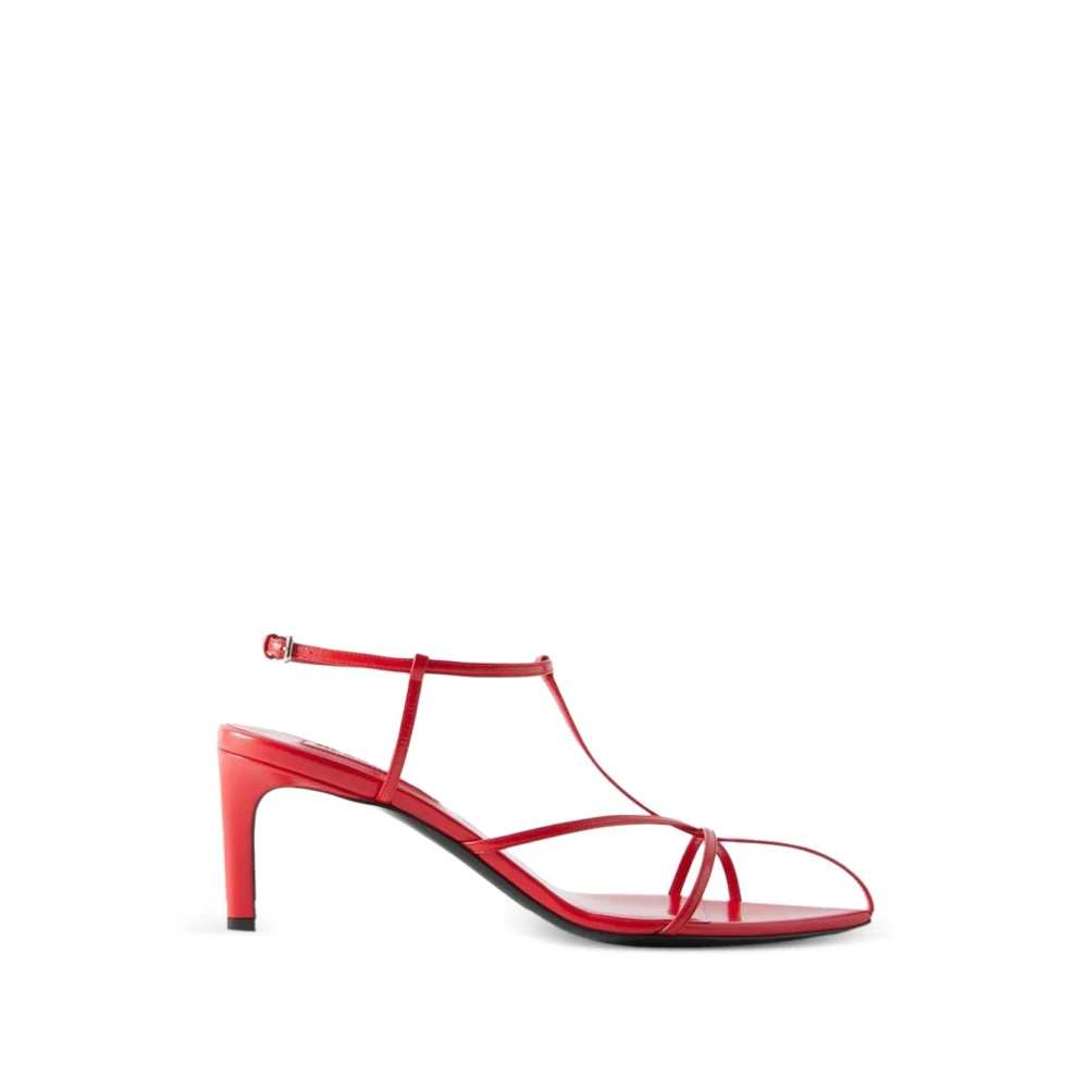 Jil Sander Femme Rouge Chaussures, Taille: 38 Eu Flat Chaussures