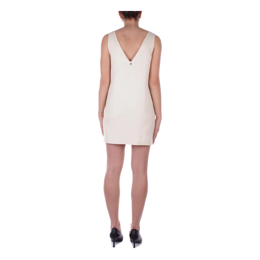 Dondup Crème Jurk met Regular Fit Beige Dames