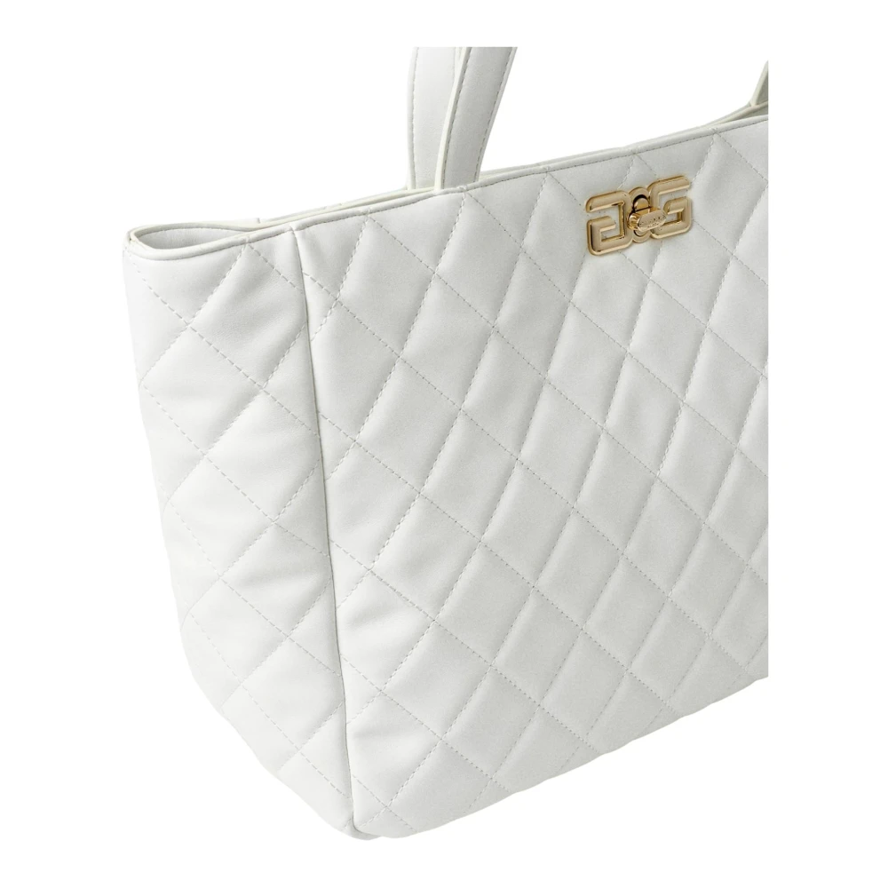 Gaëlle Paris Witte Gewatteerde Maxi Shopper Tas White Dames