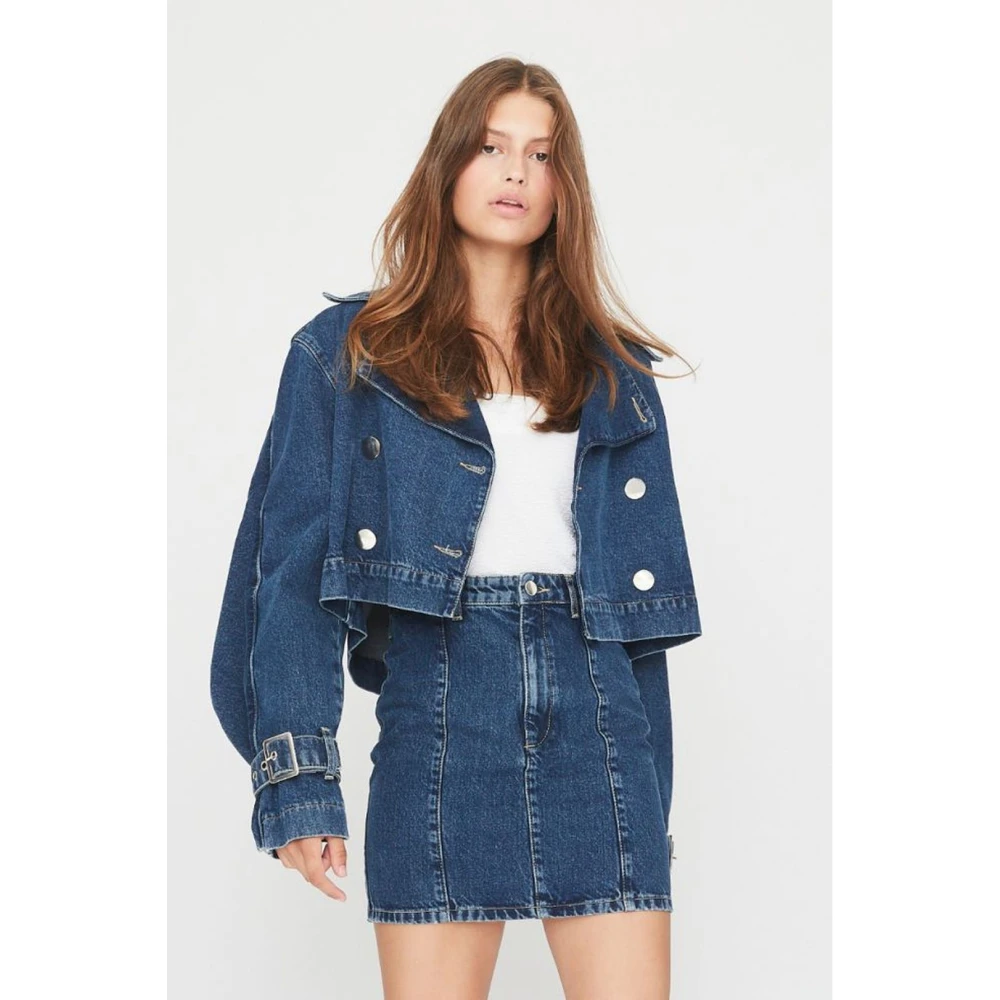 Rotate Birger Christensen Loretta Denim Jas Blue Dames